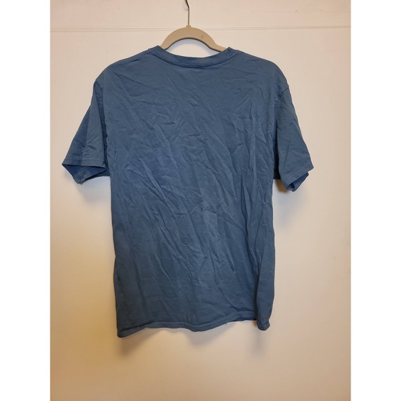 Hanes T-Shirt Medium Texas Flag Graphic Tee Mens Womens Blue State Pride Shirt - Picture 3 of 4